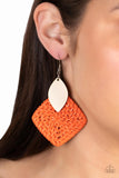 Sabbatical WEAVE - Orange weave earrings