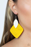 Sabbatical WEAVE - Yellow wood earrings