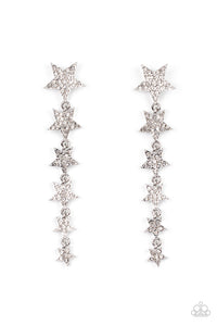 Americana Attitude - White star post earrings