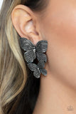 Blushing Butterflies - Silver post earrings