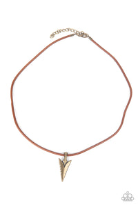 Pharaohs Arrow - Brass urban arrowhead necklace