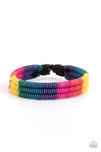 Rainbow Renegade - Multi urban slipknot bracelet unisex