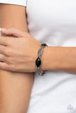 Garden Rendezvous - Black stretchy bracelet