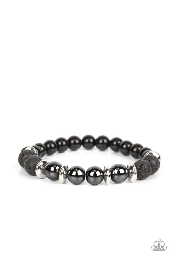 Mega Metamorphic - Black urban stretchy bracelet unisex