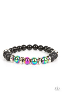 Mega Metamorphic - Multi stretchy oil spill bracelet