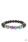 Mega Metamorphic - Multi stretchy oil spill bracelet