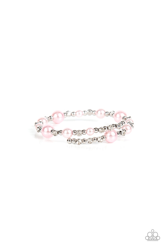 Chicly Celebrity - Pink coil bracelet