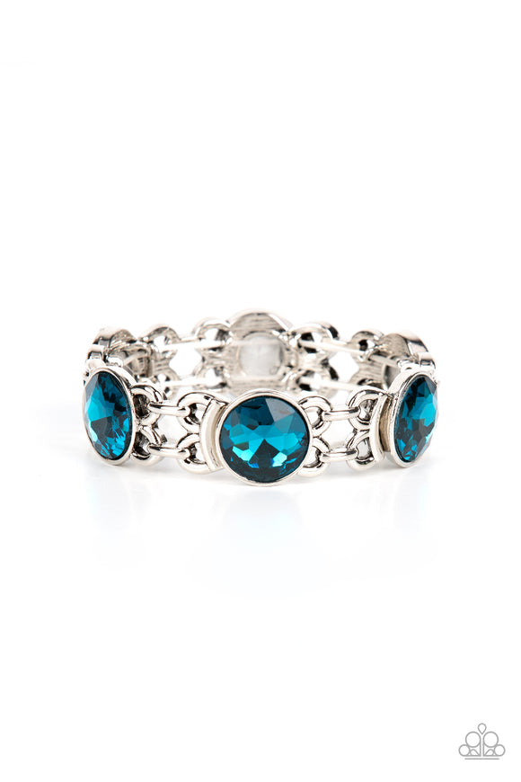 Devoted to Drama - Blue stretchy bracelet