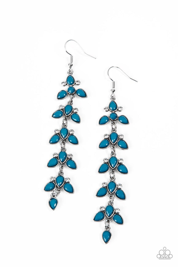 Fanciful Foliage - Blue earrings