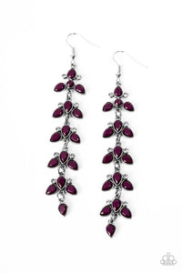 Fanciful Foliage - Purple earrings