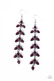 Fanciful Foliage - Purple earrings