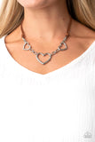 Fashionable Flirt - Brown heart necklace