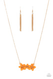 Petunia Picnic - Orange flower necklace