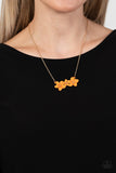 Petunia Picnic - Orange flower necklace