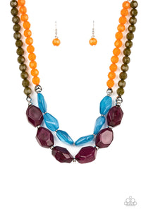 Tropical Trove - Purple multi necklace