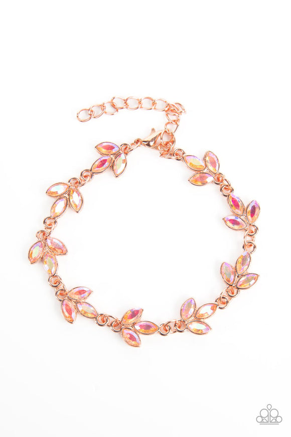 Gala Garland - Copper iridescent clasp bracelet