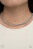 Glitzy Gusto - White choker necklace