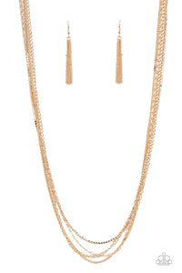 Undauntingly Urban - Gold layered necklace