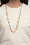 Undauntingly Urban - Gold layered necklace