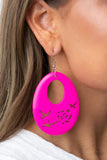 Home TWEET Home - Pink wood earrings