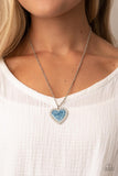 Heart Full of Luster - Blue heart necklace