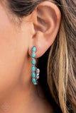 Kick Up a SANDSTORM - Blue hoop earrings