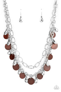 Beachfront Fabulous - Brown shell necklace