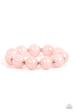 Arctic Affluence - Pink stretchy beaded bracelet