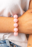 Arctic Affluence - Pink stretchy beaded bracelet