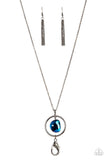 Hands-Down Dazzling - Blue lanyard necklace