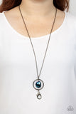 Hands-Down Dazzling - Blue lanyard necklace