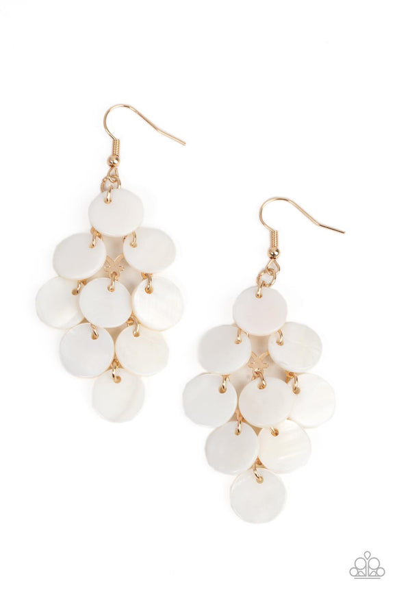 Tropical Tryst - Gold earrings