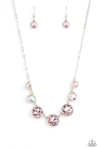 Pampered Powerhouse - Pink iridescent necklace