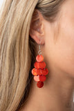 Tropical Tryst - Orange shell earrings