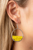 Head-Over-Horizons - Yellow seed bead earrings