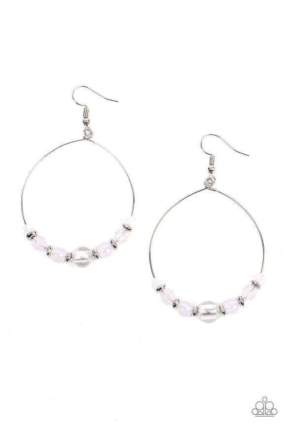 Ambient Afterglow - White earrings