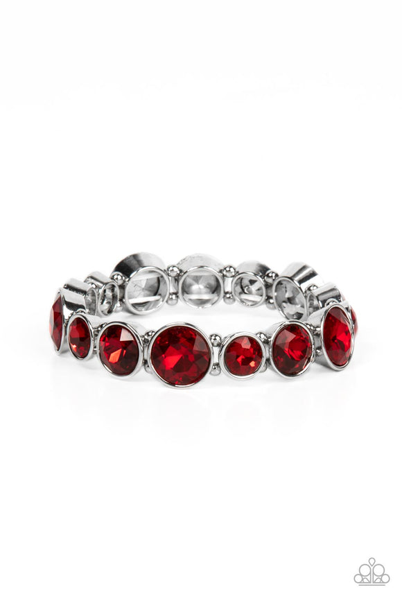 Twinkling Tease - Red stretchy bracelet