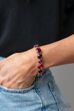 Twinkling Tease - Red stretchy bracelet