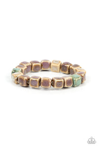 Glaze Craze - Purple stretchy bracelet