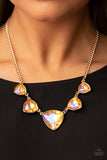 Cosmic Constellations - Gold iridescent necklace