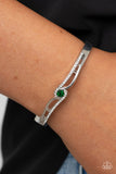 Top-Shelf Shimmer - Green hinge bracelet