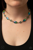 Prismatic Reinforcements - Green oil spill necklace