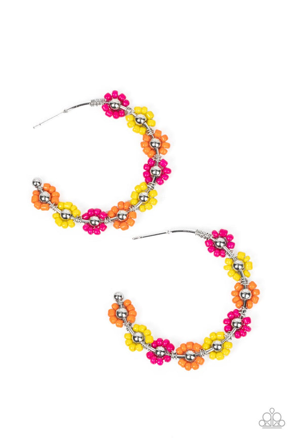 Growth Spurt - Multi seed bead hoop earrings