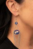 Ethereally Extravagant - Blue iridescent earrings