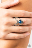 Axial Angle - Blue opalescent ring