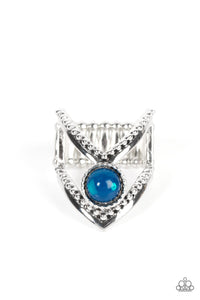 Axial Angle - Blue opalescent ring