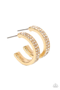 Small Town Twinkle - Gold hoop earrings