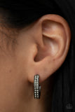 Small Town Twinkle - Small Black hoop earrings