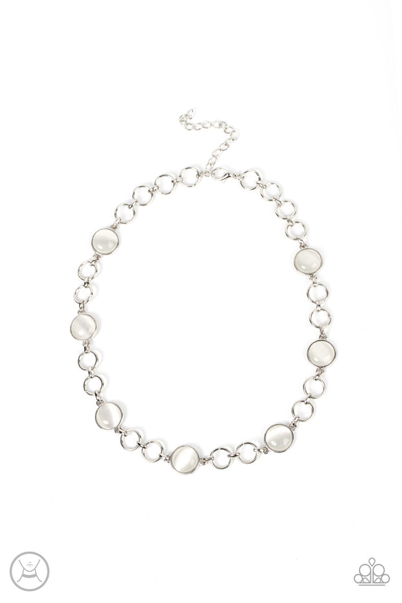 Dreamy Distractions - White moonstone choker necklace