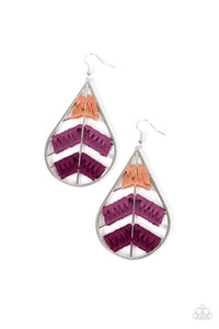 Nice Threads - Purple thread earrings